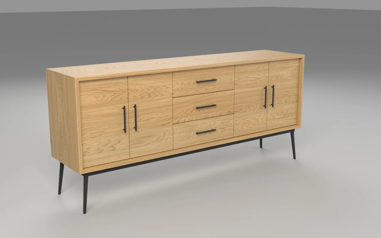 The Oak collection from the same camera as Black. The agent renders every finish from this view to compare them.