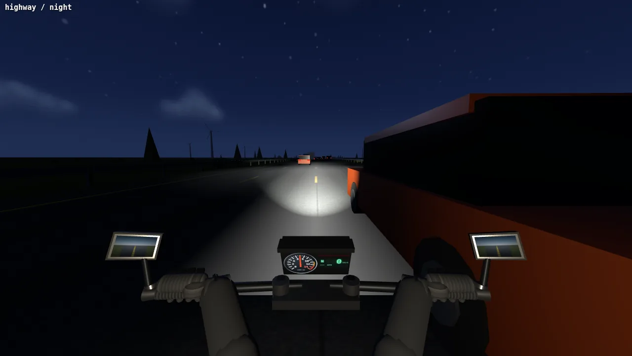 Before: the agent meant to put a small moon ahead and to the left, but the sky has none. Its first guess at how the sky texture maps onto the sky sphere was wrong (moon excerpt below).